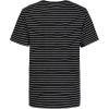 imageCalvin Klein Boys Short Sleeve Striped Crew Neck TShirt Soft Comfortable Relaxed FitLinear Stripe Black