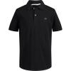 imageCalvin Klein Boys Short Sleeve Micro Pique Solid Polo Button Closure Soft ampamp ComfortableClassic Black