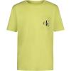 imageCalvin Klein Boys Short Sleeve Pocket Logo Crew Neck TShirt Soft Comfortable Relaxed FitSunny Lime