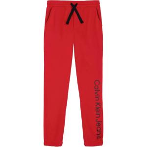 imageCalvin Klein Boys Big Pullon Fleece Jogger Sweatpants Drawstring ClosureCkj Racing Red