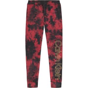 imageCalvin Klein Boys Big Pullon Fleece Jogger Sweatpants Drawstring ClosurePerformance Red Acid