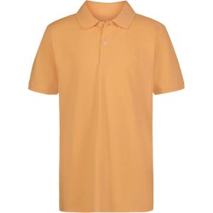 imageCalvin Klein Boys Short Sleeve Micro Pique Solid Polo Button Closure Soft ampamp ComfortablePeach Cobbler