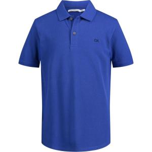 imageCalvin Klein Boys Short Sleeve Micro Pique Solid Polo Button Closure Soft ampamp ComfortableSurf the Web