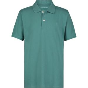imageCalvin Klein Boys Short Sleeve Micro Pique Solid Polo Button Closure Soft ampamp ComfortableTeal
