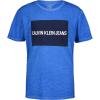 imageCalvin Klein Boys Short Sleeve Legacy Graphic Crew Neck TShirtWashed Prince Blue