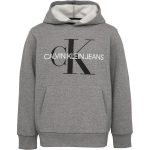 imageCalvin Klein Boys Long Sleeve Pullover Fleece HoodieGrey Eb41