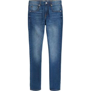imageCalvin Klein Boys Skinny Fit Stretch Denim Jeans 5Pocket Style Zipper Fly ampamp Button ClosureClassic Houston Mid Blue