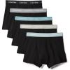 imageCalvin Klein Mens Cotton Stretch 5pack TrunkBlack Bodies W Black  Convoy  Grey Heather  Slate Turquoise  Shade Wbs