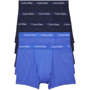 imageCalvin Klein Mens Cotton Stretch 5pack Trunk3 Blue Shadow  2 Cobalt