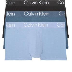 imageCalvin Klein Mens Ultra Soft Modern Modal TrunkBlack  Troposphere  Hemisphere Blue