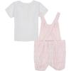 imageCalvin Klein babyboys 2 Pieces Shortall SetBritght WhitePale Lilac