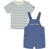 imageCalvin Klein babyboys 2 Pieces Shortall SetMarshmallowBlue