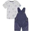 imageCalvin Klein babyboys 2 Pieces Shortall SetWhiteChambray