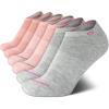 imageCalvin Klein Girls Socks  Cushion No Show Ankle Socks 6 PairsPinkGrey