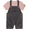 imageCalvin Klein babyboys 2 Pieces Shortall SetPeachChambray