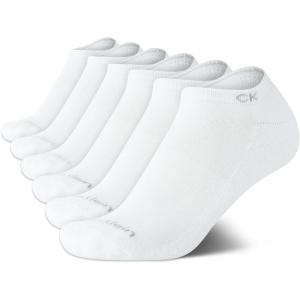 imageCalvin Klein Girls Socks  Cushion No Show Ankle Socks 6 PairsWhite