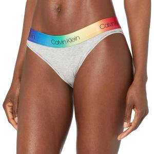 imageCalvin Klein Womens Pride Modern Cotton Bikini PantyGrey Heather Gradient Rainbow