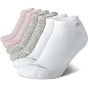 imageCalvin Klein Womens Low Cut Socks 6 Pack Performance Cushion Comfort No Show Socks  Breathable Athletic Socks for Women410Assorted