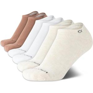 imageCalvin Klein Womens Low Cut Socks 6 Pack Performance Cushion Comfort No Show Socks  Breathable Athletic Socks for Women410Beige