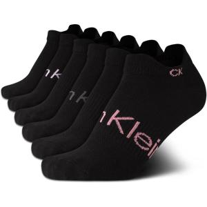 imageCalvin Klein Womens Low Cut Socks 6 Pack Performance Cushion Comfort No Show Socks  Breathable Athletic Socks for Women410Black
