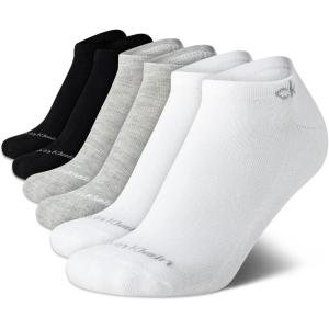 imageCalvin Klein Womens Low Cut Socks 6 Pack Performance Cushion Comfort No Show Socks  Breathable Athletic Socks for Women410BlackWhiteGrey