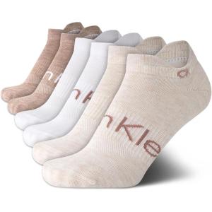 imageCalvin Klein Womens Low Cut Socks 6 Pack Performance Cushion Comfort No Show Socks  Breathable Athletic Socks for Women410White Assorted