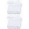 imageCalvin Klein Mens Socks  Athletic Cushioned Quarter Cut Ankle Socks 12 PairsAll White