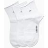 imageCalvin Klein Womens Crew Socks  3 Pack Soft Cotton Blend Roll Cuff MiniMid Crew Dress Socks for Women Shoe Size 410White