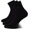 imageCalvin Klein Womens Crew Socks  3 Pack Soft Cotton Blend Roll Cuff MiniMid Crew Dress Socks for Women Shoe Size 410All Black