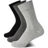 imageCalvin Klein Womens Crew Socks 3 Pack Soft Cotton Blend Roll Cuff MiniMid Crew Dress Socks for Women Shoe Size 410Greys