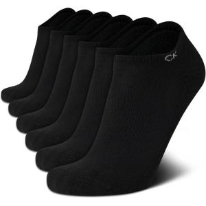 imageCalvin Klein Mens No Show Cushioned Athletic Low Cut Ankle Socks  6 Pack Breathable Sport Socks for MenJet Black