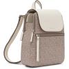 imageCalvin Klein Reyna Signature Key Item Flap Backpack BrownKhakiBlack One SizeAlmondTaupeWhite