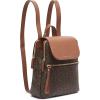 imageCalvin Klein Reyna Signature Key Item Flap Backpack BrownKhakiBlack One SizeBrownKhakiLuggage Saffiano