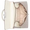 imageCalvin Klein Womens Becky Turn Lock Satchel  2 in 1 Vegan Leather 3 PocketsAlmondTaupeWhite