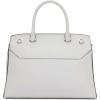 imageCalvin Klein Womens Becky Turn Lock Satchel  2 in 1 Vegan Leather 3 PocketsDove Grey
