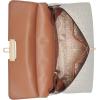 imageCalvin Klein Womens Becky Turn Lock Satchel  2 in 1 Vegan Leather 3 PocketsVanillaKhakiCaramel