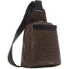 imageCalvin Klein Womens Millie Backpack for Women  Vegan Leather Monogram Backpack 2 Pockets BrownKhakiBlack One SizeBrownKhakiBlack