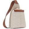 imageCalvin Klein Womens Millie Backpack for Women  Vegan Leather Monogram Backpack 2 Pockets BrownKhakiBlack One SizeVanillaKhakiCaramel
