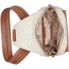 imageCalvin Klein Womens Millie Backpack for Women  Vegan Leather Monogram Backpack 2 Pockets BrownKhakiBlack One SizeVanillaKhakiCaramel