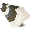 imageCalvin Klein Mens Quarter Socks  12 Pack Performance Cushioned Comfort Ankle Socks  Athletic Socks for Men Sizes 712BeigeGrey