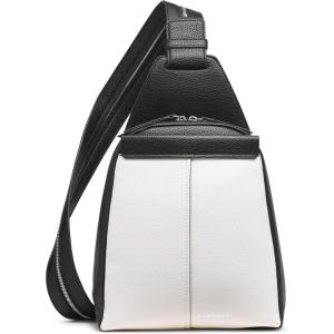 imageCalvin Klein Womens Millie Backpack for Women  Vegan Leather Monogram Backpack 2 Pockets BrownKhakiBlack One SizeCherub WhiteBlack