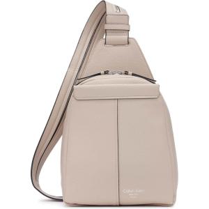 imageCalvin Klein Womens Millie Backpack for Women  Vegan Leather Monogram Backpack 2 Pockets BrownKhakiBlack One SizeMushroom