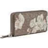 imageCalvin Klein Key Item Saffiano Continental Zip Around Wallet with Wristlet StrapAlmond Floral Emboss