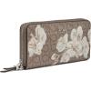 imageCalvin Klein Key Item Saffiano Continental Zip Around Wallet with Wristlet StrapAlmond Floral Emboss