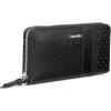 imageCalvin Klein Key Item Saffiano Continental Zip Around Wallet with Wristlet StrapBlackSilver Emboss