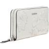imageCalvin Klein Key Item Saffiano Continental Zip Around Wallet with Wristlet StrapCherub White Floral