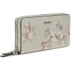 imageCalvin Klein Key Item Saffiano Continental Zip Around Wallet with Wristlet StrapCream Floral Emboss
