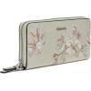 imageCalvin Klein Key Item Saffiano Continental Zip Around Wallet with Wristlet StrapCream Floral Emboss