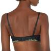 imageCalvin Klein Womens Modern Cotton Unlined Triangle BraletteBlack WBlack Direct Green
