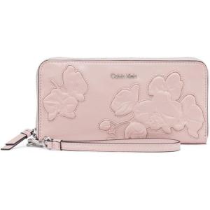 imageCalvin Klein Key Item Saffiano Continental Zip Around Wallet with Wristlet StrapBlossom Floral